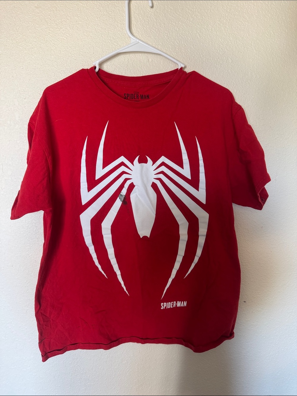 Spiderman Kids Red Tee with White Spider Logo